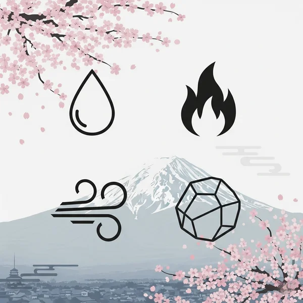 Basic elements for crafting Japan in Infinite Craft