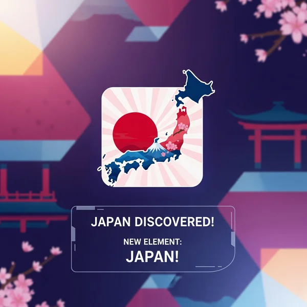 Successful creation of Japan element in Infinite Craft