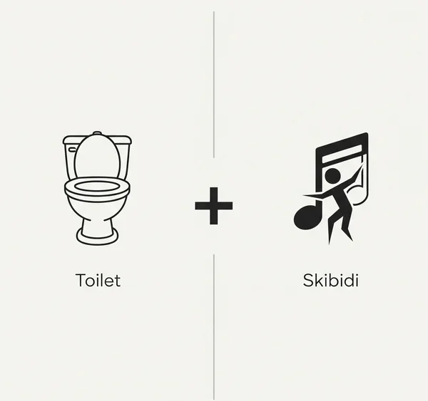 A split-screen image showing the two main components for the recipe