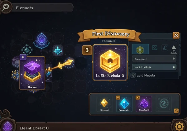 "First Discovery" banner in the Infinite Craft game
